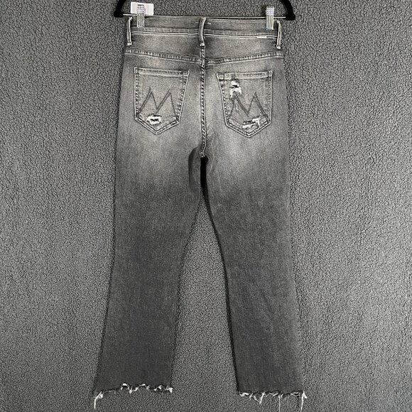 Mother The Insider Crop Step Chew Jeans - Women's Size 27 - Gray - Picture 4 of 10